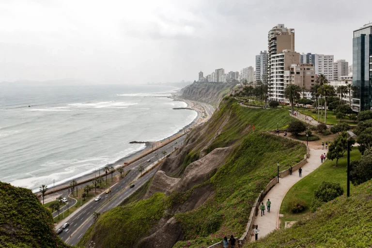 Coastal city scenery in Miraflores during a three-day visit to Lima