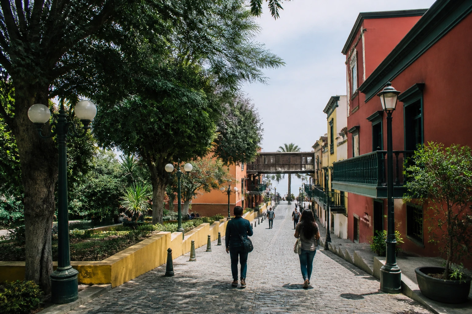 Traditional streets and public spaces in Barranco, Lima