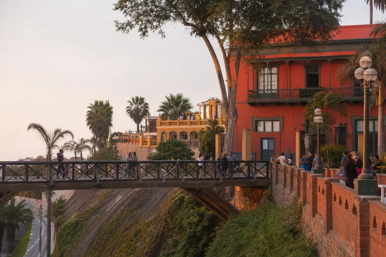 Puente de los Suspiros and historic surroundings in Barranco, Lima