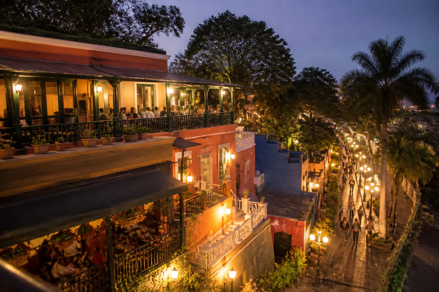 Restaurants and evening activity in Barranco, Lima