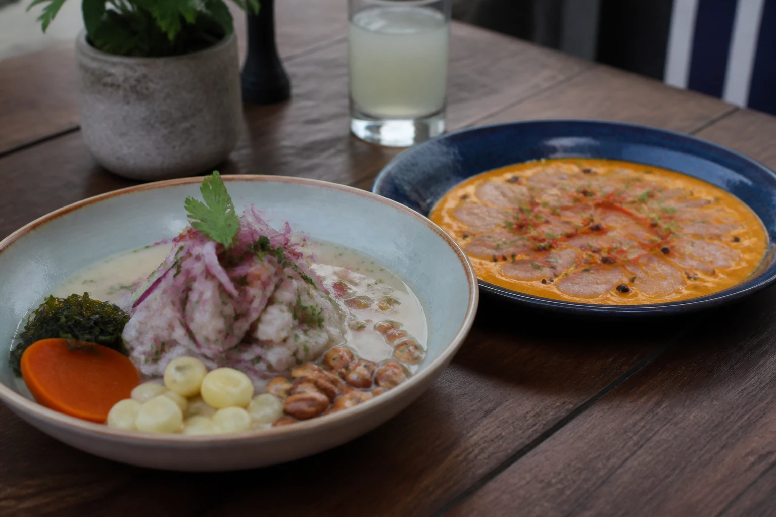 Ceviche-style seafood dishes served in Lima
