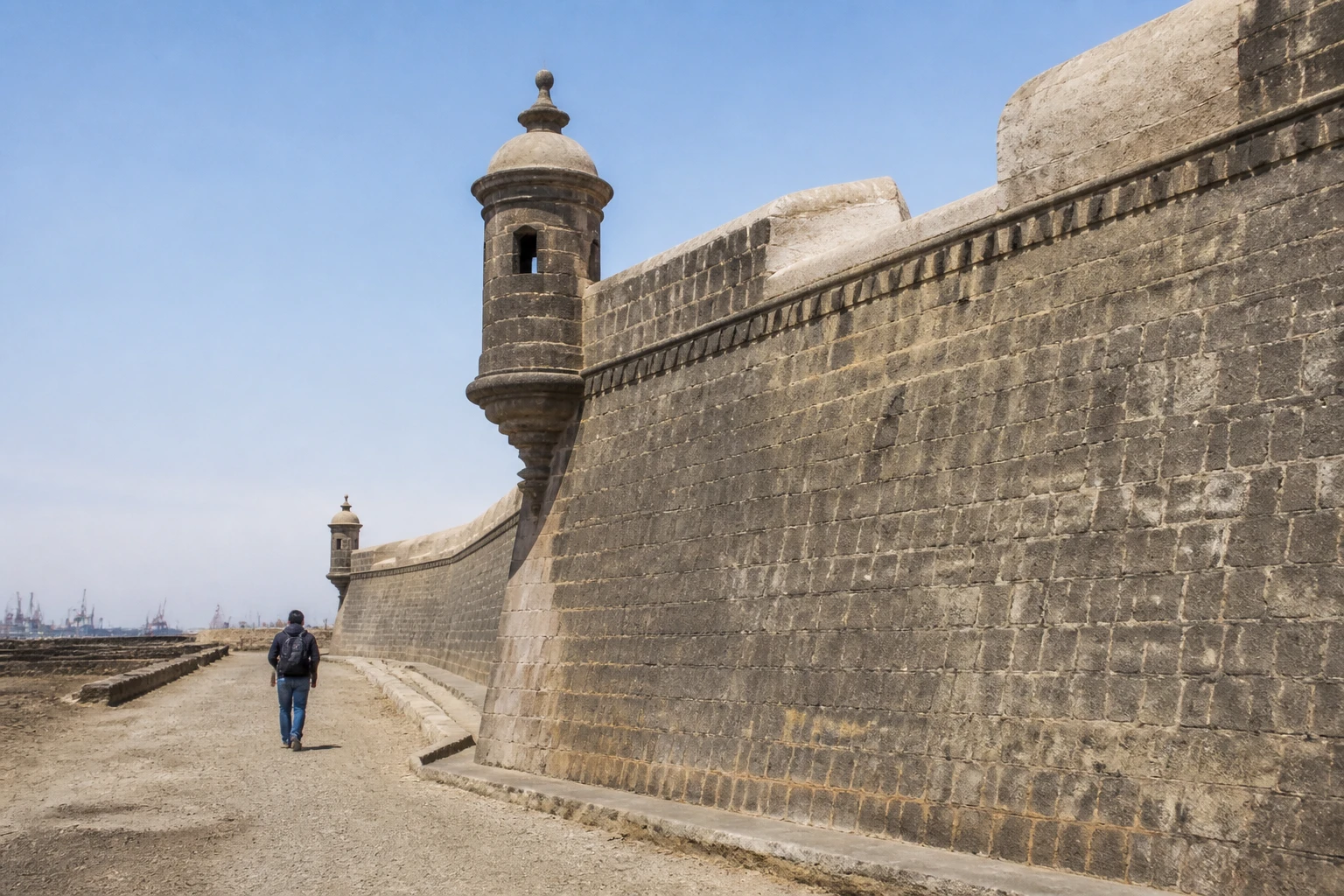 Exterior detail of Fortaleza del Real Felipe in Callao