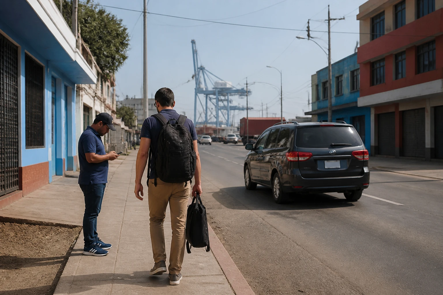 Daytime arrival scene for a Callao outing