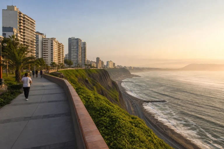Pacific view from the Miraflores Malecón in Lima