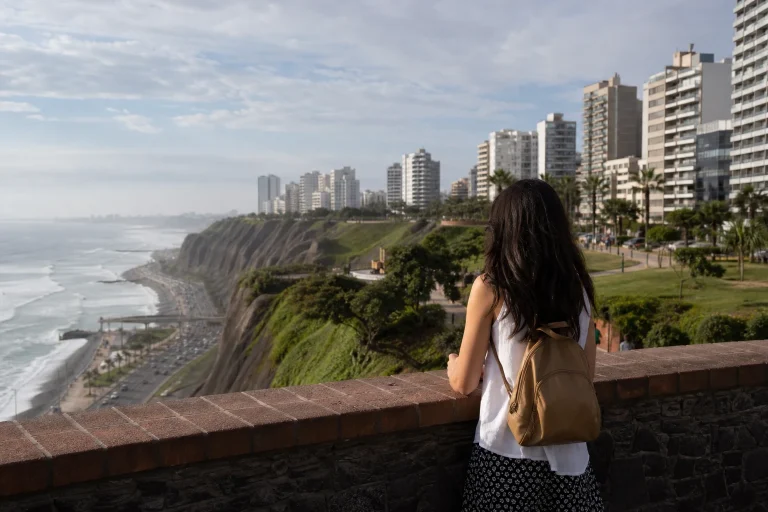Traveler planning a day out in Lima