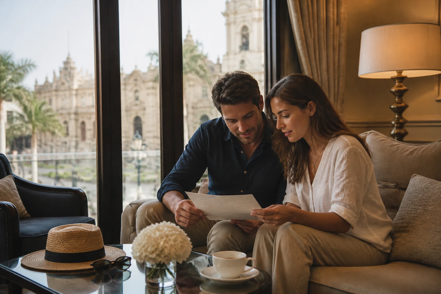 Travelers planning a relaxed day in Lima