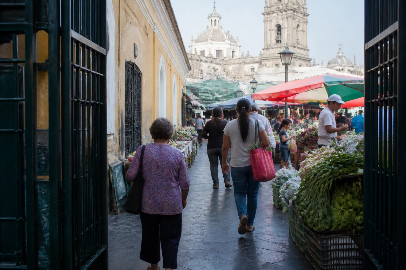Market activity in Lima’s Historic Center