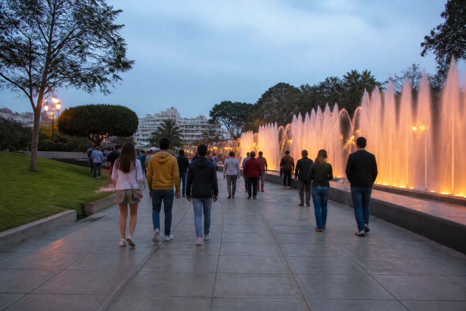 An evening route through the Magic Water Circuit