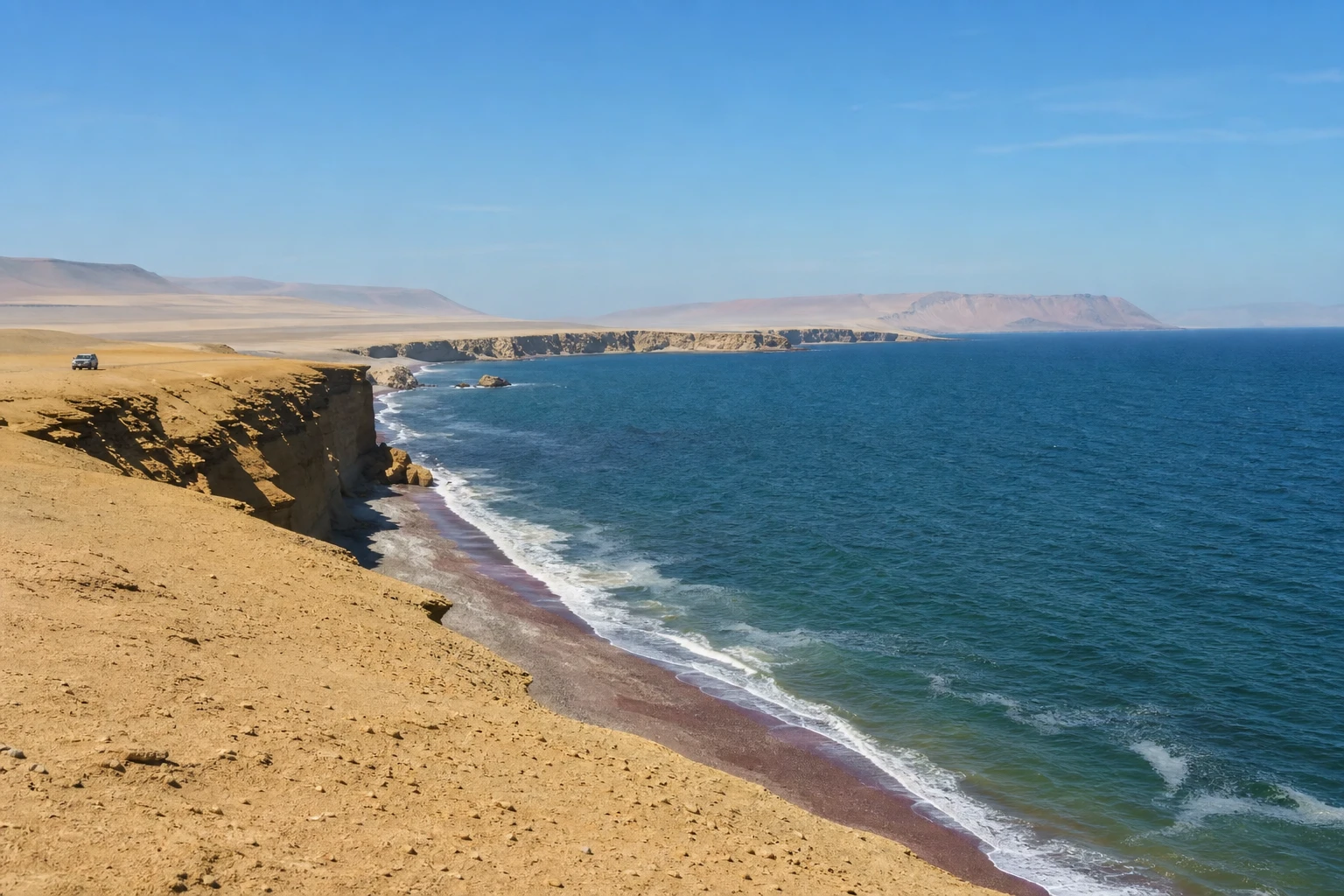 Coastal landscape in Paracas National Reserve, Peru