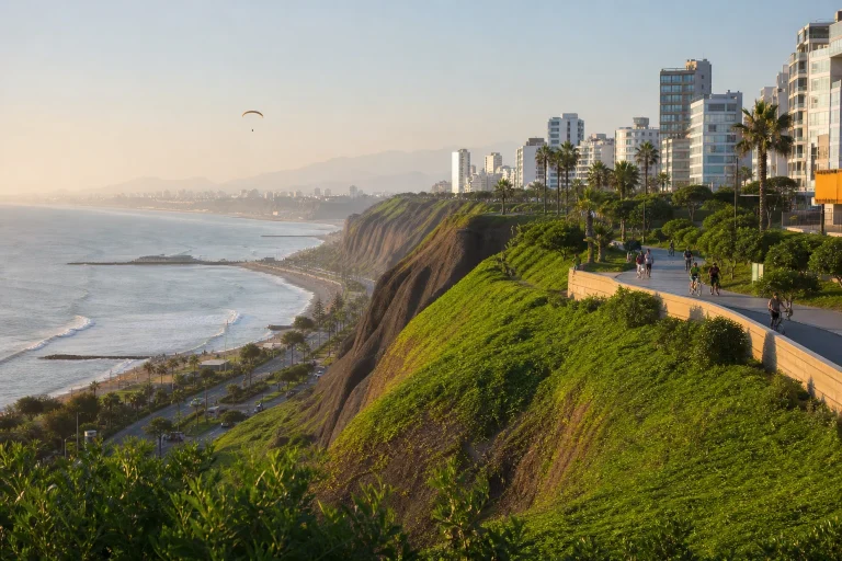 Lima’s Pacific coastline and clifftop paths near Miraflores